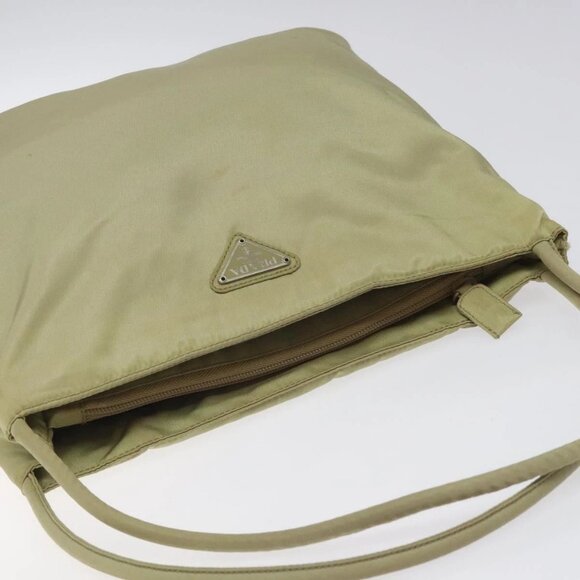 PRADA Tote Bag Nylon Beige Auth EC618 - Picture 7 of 16